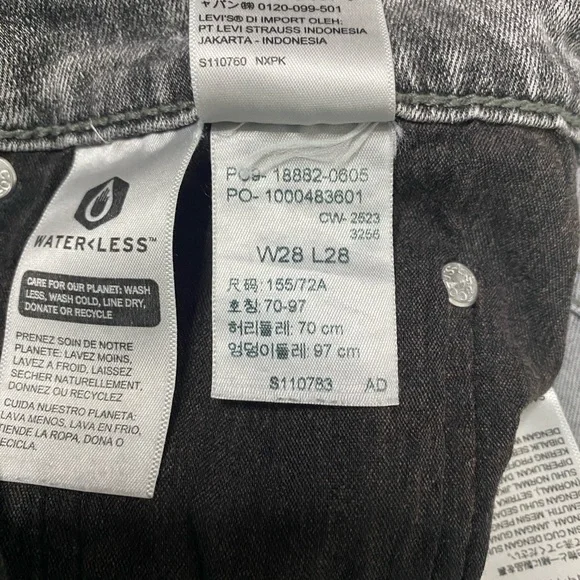 Women’s Levi’s 721 High Rise Skinny Jeans in Gray Size 28 - Picture 6 of 8